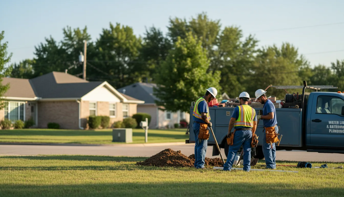 Residential water line and bathroom plumbing service in Huntington, NY